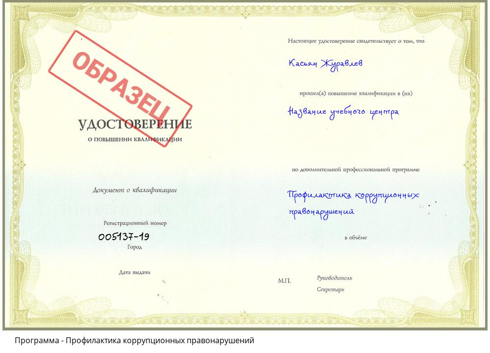Профилактика коррупционных правонарушений Чапаевск