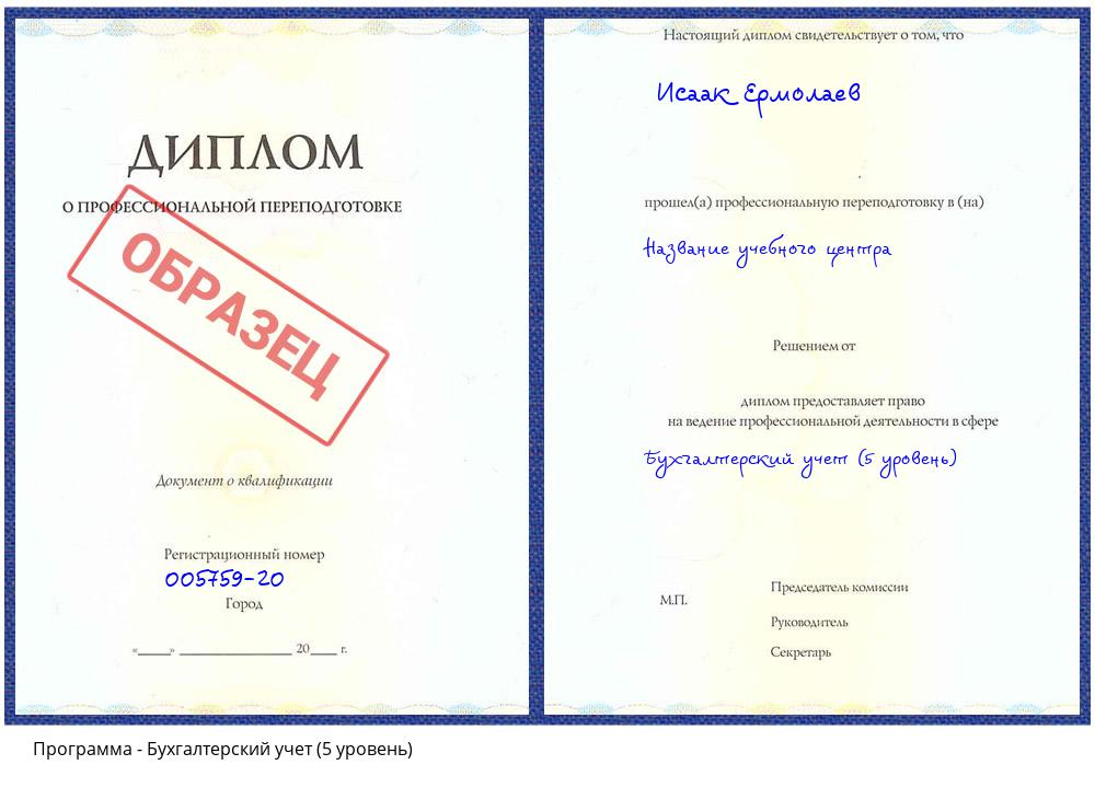 Бухгалтерский учет (5 уровень) Чапаевск